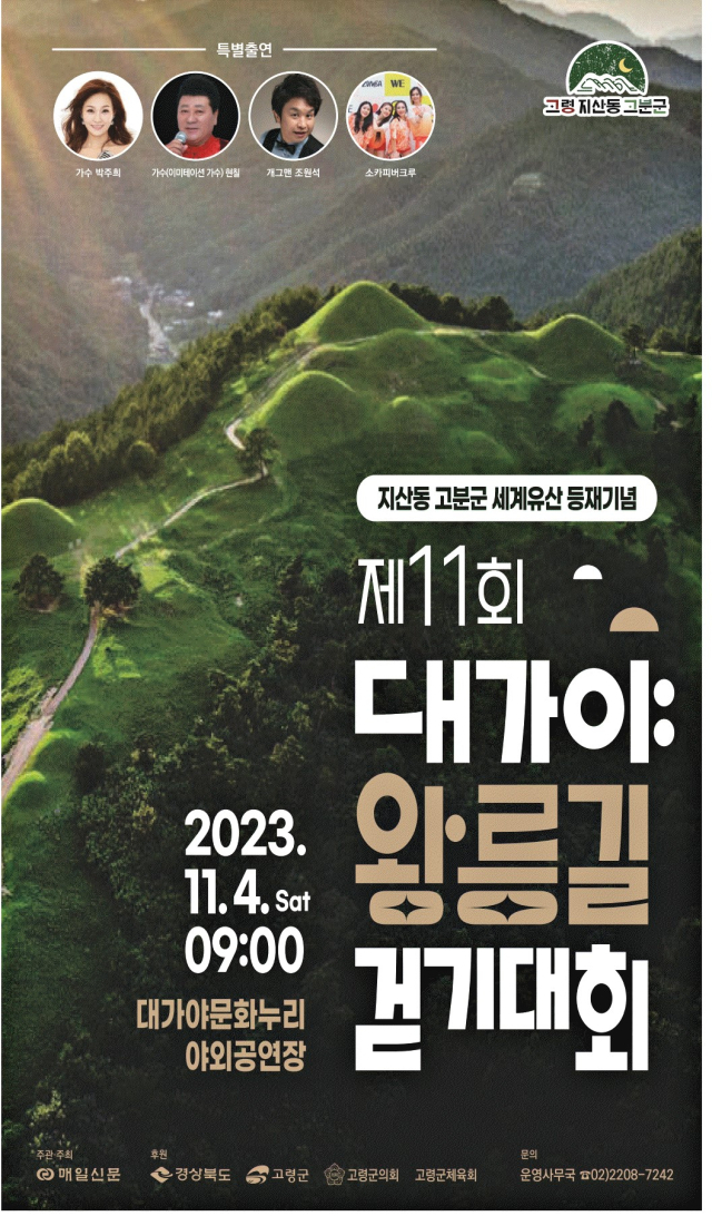 고령군 왕릉길 걷기대회 포스터.