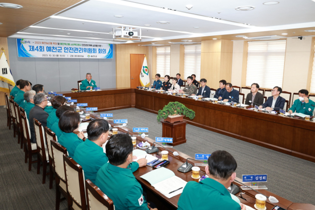 30일 오후 예천군청 중회의실에서 제4회 예천군 안전관리위원회 회의가 진행되고 있다. 예천군 제공