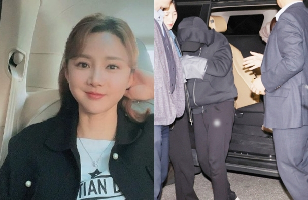 전 펜싱 국가대표 남현희, (오른쪽)사기·사기미수 혐의로 체포된 전청조가 10월 31일 오후 서울 송파경찰서로 압송되고 있다. 이날 서울동부지법은 전 여자 펜싱 국가대표 남현희의 재혼 상대로 알려진 전청조에 대해 