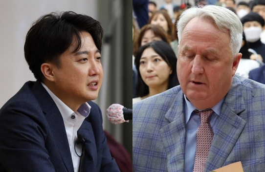 이준석 전 국민의힘 대표, 인요한 국민의힘 혁신위원장. 연합뉴스