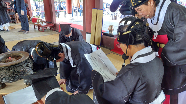 경주 숭덕전 제례 모습. 경북도 제공