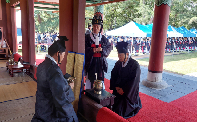 경주 숭덕전 제례 모습. 경북도 제공
