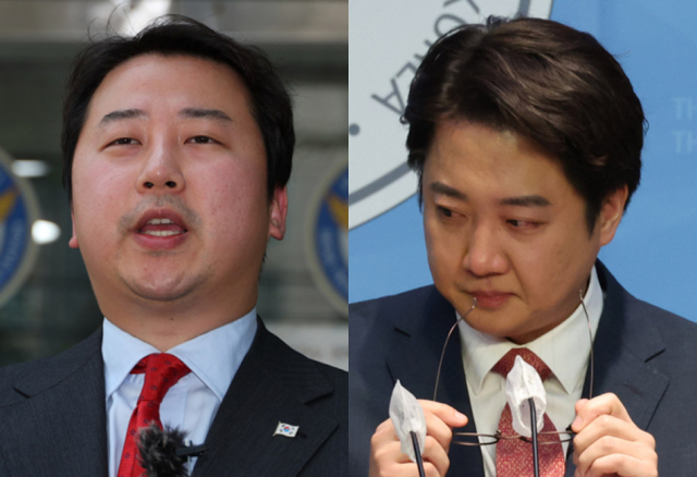 장예찬 국민의힘 청년최고위원, 이준석 전 국민의힘 대표. 연합뉴스