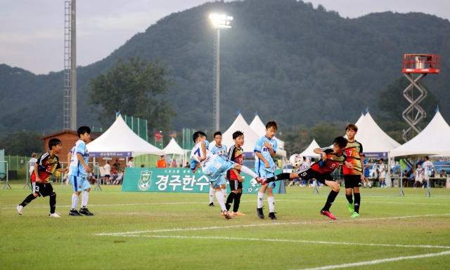 지난 8월 경북 경주에서 열린 화랑대기 전국 유소년 축구대회 모습. 경주시 제공