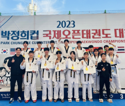 경운대 태권도부, ‘2023 박정희컵 국제오픈태권도 대회'서 메달 휩쓸어