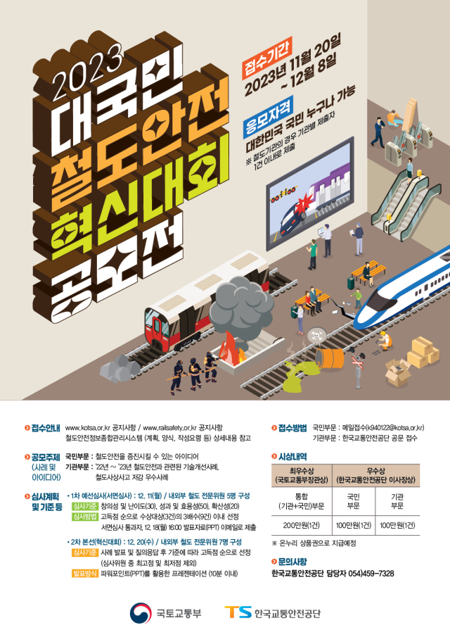 2023년 대국민 철도안전 혁신대회 포스터. 한국교통안전공단 제공