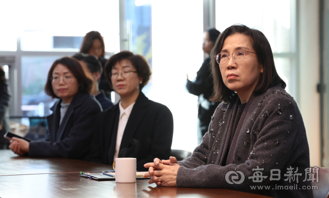 김현숙 여성가족부 장관이 20일 대구 수성구 대구알파시티 