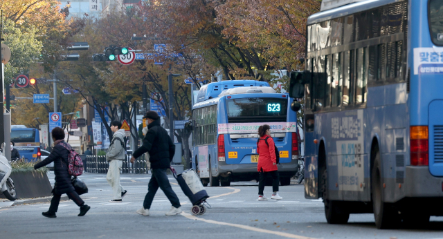 대구 중구 대중교통전용지구 일반 차량 통행이 허용된 대구역네거리 ~ 중앙네거리 구간. 매일신문DB
