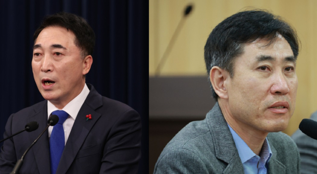 하태경 국민의힘 의원, 박수현 전 청와대 국민소통수석. 연합뉴스