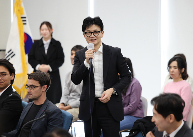 한동훈 법무부 장관이 24일 오후 울산시 울주군 울산과학기술원(UNIST)에서 열린 