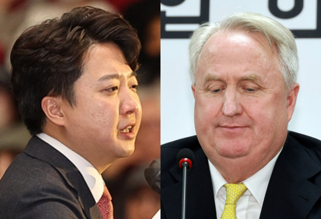 이준석 전 국민의힘 대표, 인요한 국민의힘 혁신위원장. 연합뉴스