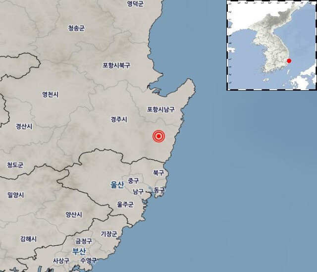 30일 오전 4시 55분 25초 경북 경주시 동남동쪽 19km 지역에서 규모 4.0의 지진이 발생했다. 기상청 홈페이지 캡처