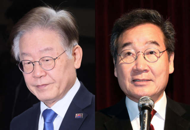 이재명, 이낙연. 연합뉴스