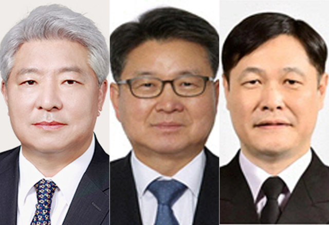 김홍일(왼쪽부터), 오석환, 이희완. 연합뉴스, 대통령실 제공
