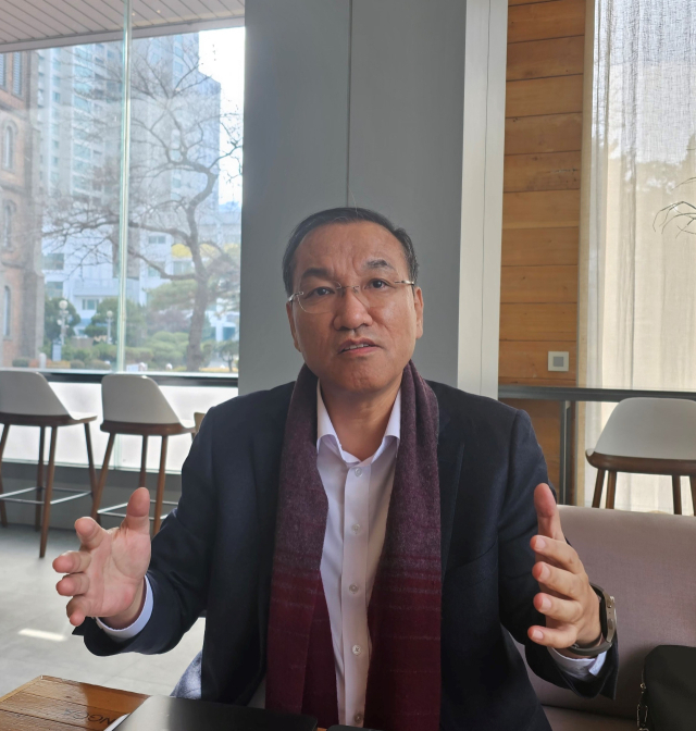 권용범 한국퍼스널모빌리티협회 이사장이 매일신문 취재진 질문에 답변하고 있다. 정우태기자