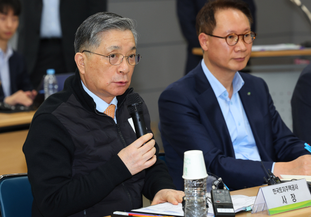 이한준 LH한국토지주택공사 사장 28일 오후 인천시 서구 LH 검단사업단에서 열린 