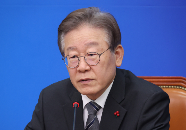 더불어민주당 이재명 대표가 지난 20일 국회에서 열린 최고위원회의에서 발언을 하고 있다. 연합뉴스