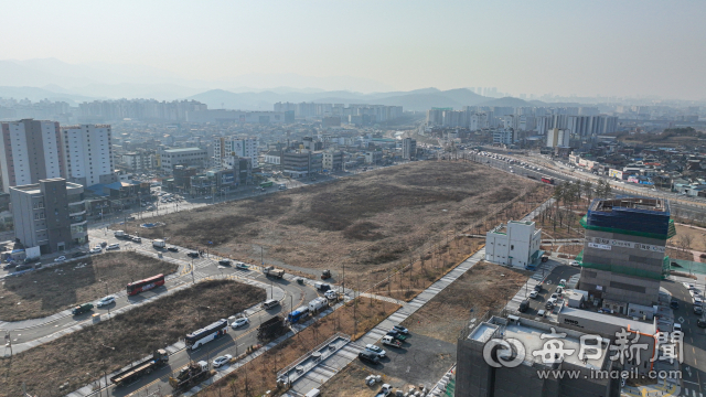 28일 대구 동구 안심뉴타운 내 이케아 입점이 무산된 부지. 안성완 기자 asw0727@imaeil.com