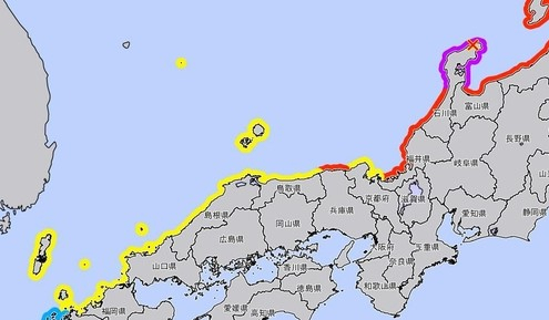 규모 7.6의 강진이 발생한 자국 연안에 쓰나미 경보 및 주의보 등을 발령한 일본 기상청이 독도까지 주의보 지역에 포함해 발표했다. 기상청은 아울러 홋카이도와 돗토리현 등에는 