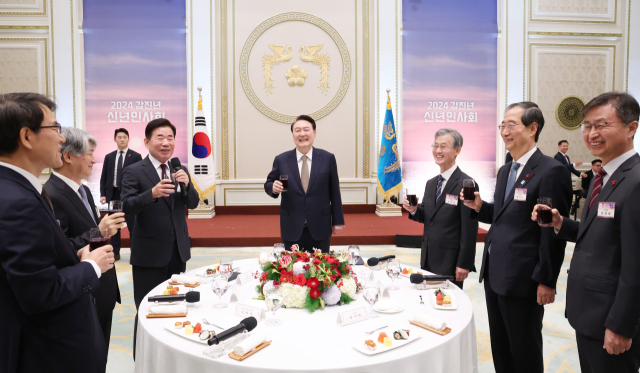 윤석열 대통령이 3일 청와대 영빈관에서 열린 
