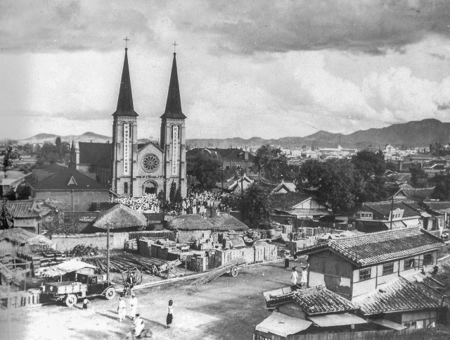 1935년 계산성당 주변 풍경. 중구 도심재생문화재단 제공