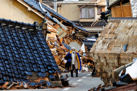 일본 노토반도 강진 사망자 100명 넘었다…구마모토 지진 이후 8년만