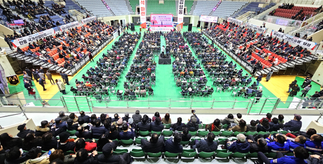 7일 안동실내체육관에서는 김형동 국회의원의 의정보고회가 열렸다. 엄재진 기자