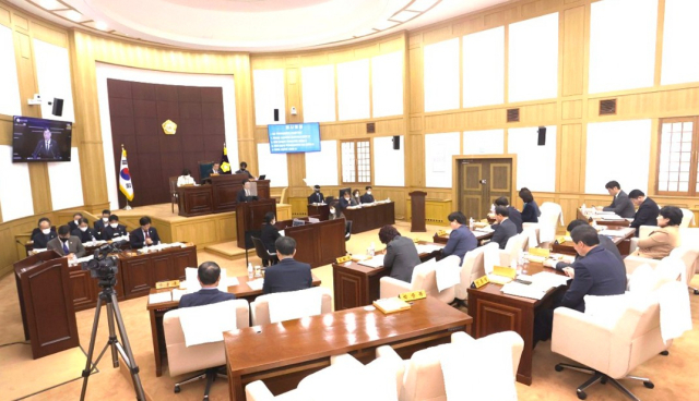 경산시의회 임시회 장면