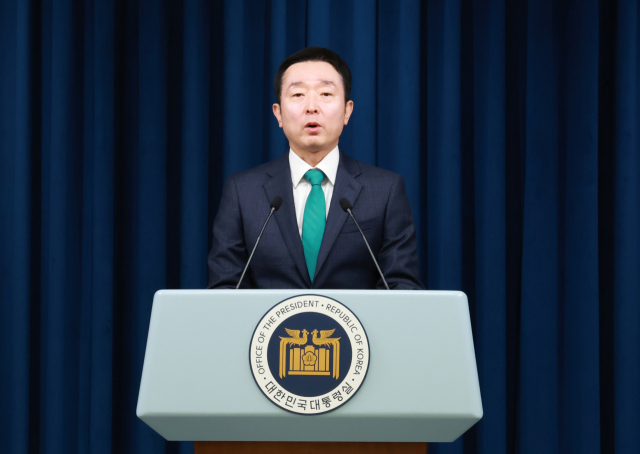 이도운 대통령실 홍보수석이 12일 오후 서울 용산 대통령실에서 2022년 9월 윤석열 대통령의 미국 방문 당시 불거진 MBC의 