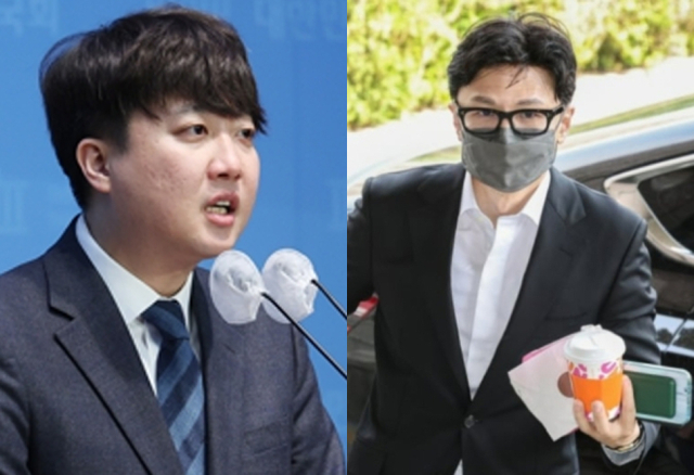 이준석 전 국민의힘 대표, 한동훈 국민의힘 비상대책위원장. 연합뉴스