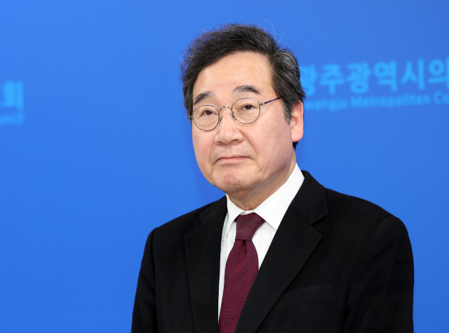 이낙연 새로운미래 인재영입위원장이 24일 오후 광주시의회 기자실에서 열린 간담회에서 발언하고 있다. 연합뉴스