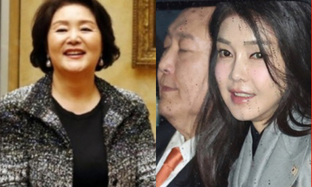 문재인 전 대통령 부인 김정숙 여사, 윤석열 대통령 부인 김건희 여사. 연합뉴스
