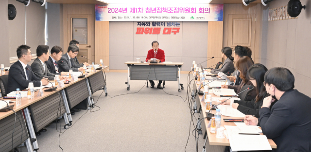 2024년 제1차 청년정책조정위원회 회의가 30일 산격청사에서 열렸다. 대구시 제공