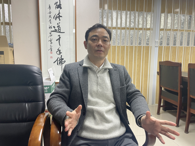 지난 26일 박종호 서문시장상가연합회 신임 회장이 매일신문과의 인터뷰에 응하고 있다. 한소연 기자