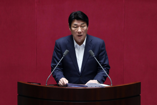 강대식 국민의힘 의원이 서울 여의도 국회 본회의장에서 발언을 하고 있다. 강대식 의원실 제공.