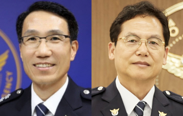 유재성 신임 대구경찰청장(왼쪽), 김철문 신임 경북경찰청장
