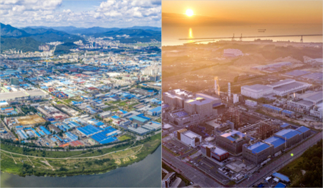 구미 산단(왼쪽), 포항 영일만 산업단지 전경. 매일신문DB