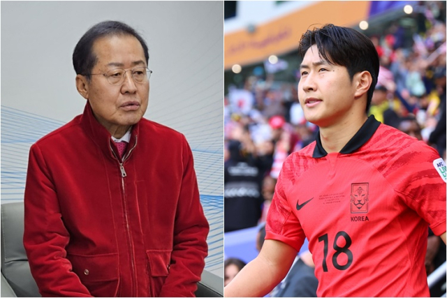 홍준표 대구시장(왼쪽) 이강인. 연합뉴스