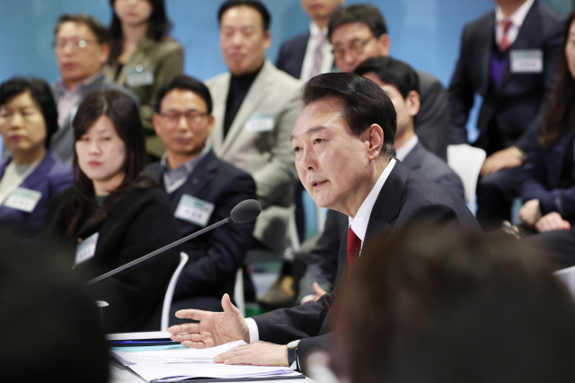 윤석열 대통령이 21일 울산시 울주군 울산전시컨벤션센터에서 열린 