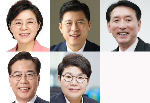 김정재(왼쪽 위부터), 구자근, 김석기, 송언석(왼쪽 아래부터), 임이자. 연합뉴스