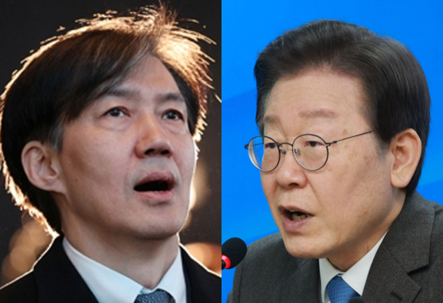 조국 전 법무부 장관, 이재명 더불어민주당 대표. 연합뉴스