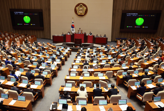 29일 국회에서 열린 본회의 모습. 연합뉴스