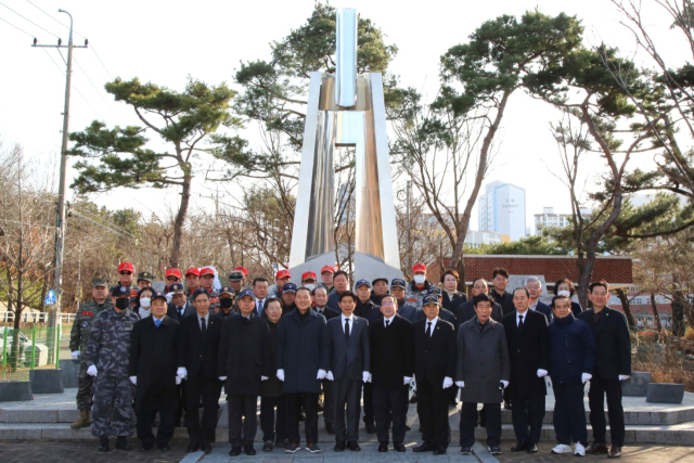 1일 태극단학생독립운동기녀공원에서 3·1절 기념행사가 열렸다. 대구 달서구청 제공