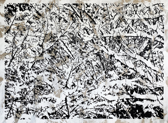 이원기, White Risk, 2023, 리넨에 아크릴릭, 194x259cm