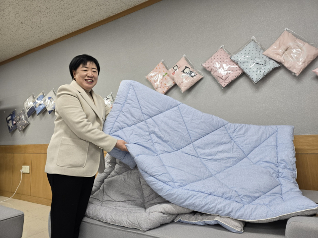 이채은 마이하우스 대표가 자사 제품을 소개하고 있다. 김우정 기자