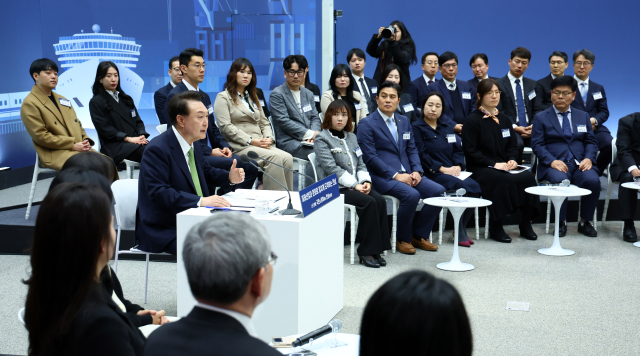 윤석열 대통령이 14일 전남 무안군 전남도청에서 
