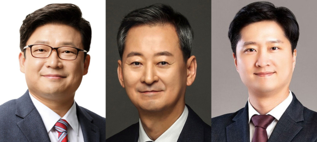강명구 국민의힘 예비후보, 최은석 전 CJ제일제당 대표이사, 우재준 변호사 (왼쪽부터)
