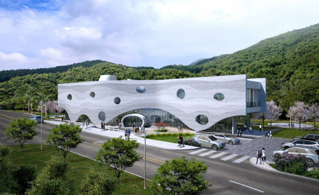 오는 5월 개관 예정인 경북 동해안 지질공원센터 조감도. 울진군 제공