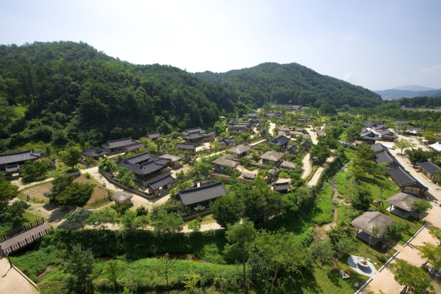 선비촌 전경(항공사진). 영주시 제공