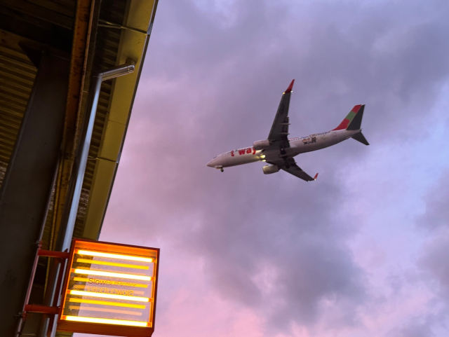 슬로우벗베럴은 비행기 포토존으로도 유명하다. 대구공항 비행기 착륙시간만 알면 인생샷을 남길 수 있다. 슬로우벗베럴 제공